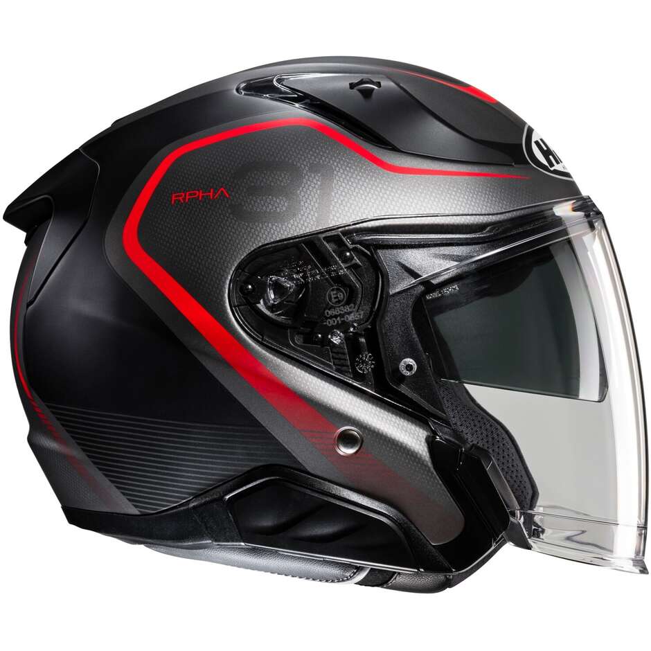 Hjc RPHA 31 KOUV MC1SF Matt Black Red Motorcycle Jet Helmet
