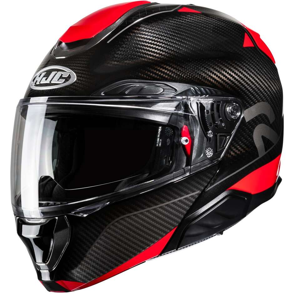 Hjc RPHA 91 CARBON NOELA MC1 Modular Motorcycle Helmet Black Red