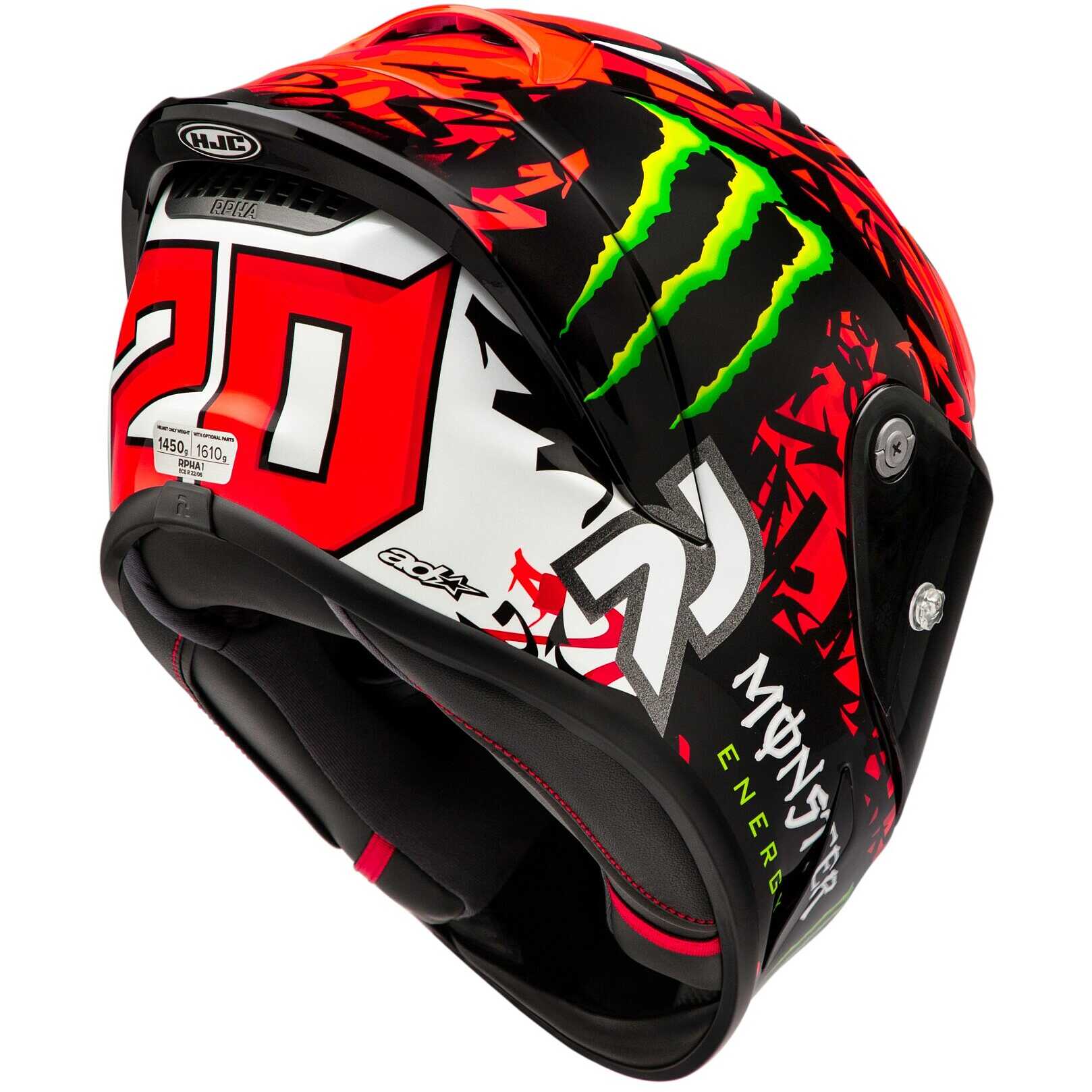 Hjc RPHA1 QUARTARARO REPLICA II MC1 Full Face Motorcycle Helmet For ...