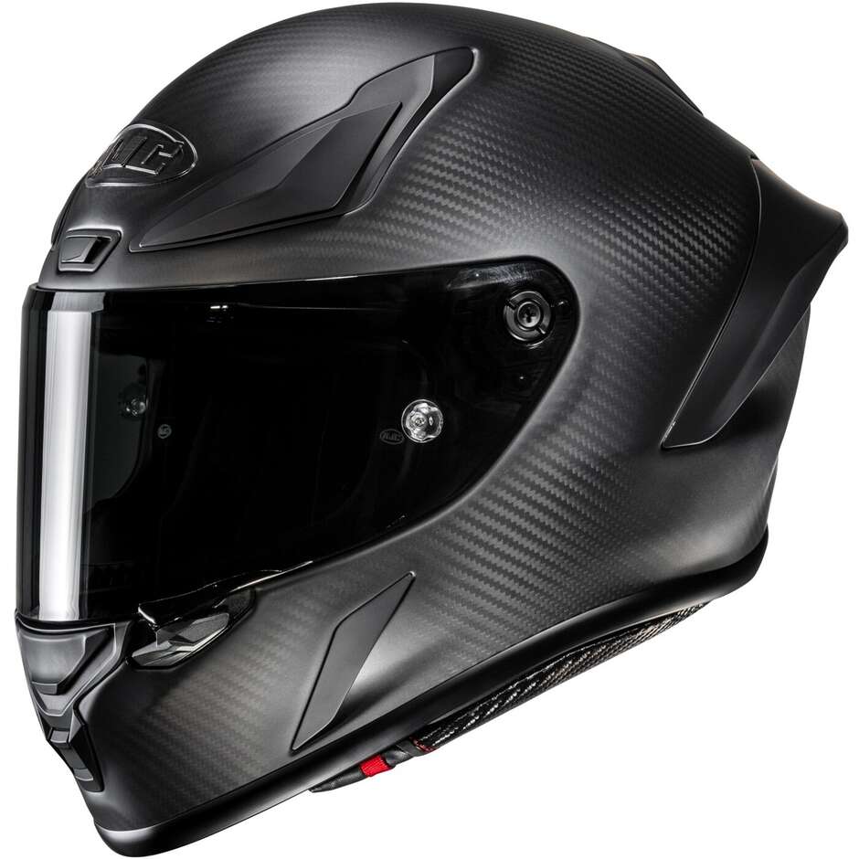 HJC RPHA1 V2 CARBON Integralhelm für Motorradfahrer, Mattschwarz