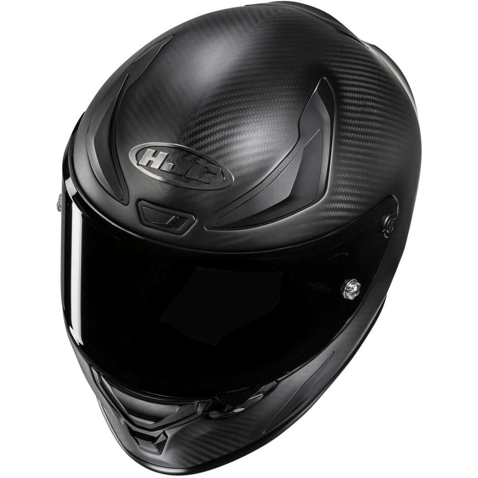 HJC RPHA1 V2 CARBON Integralhelm für Motorradfahrer, Mattschwarz
