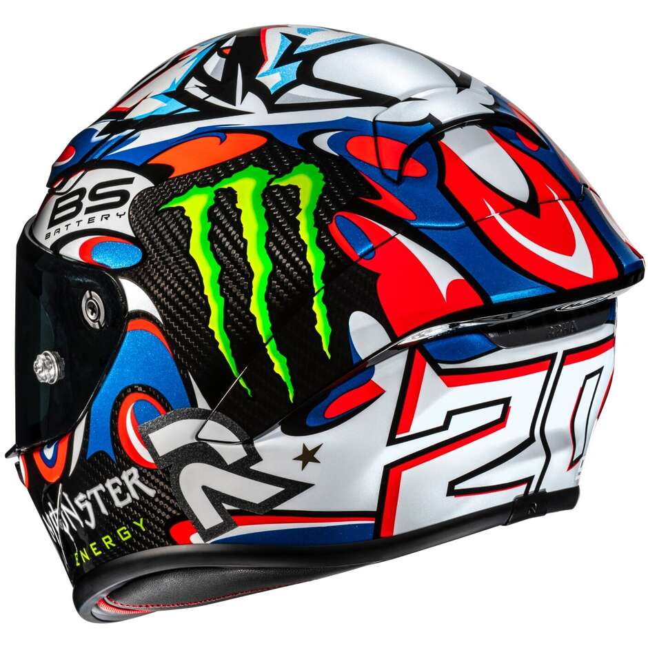 HJC RPHA1 V2 CARBON QUARTARARO LE MANS 3 MC21 Integralhelm für Motorradfahrer