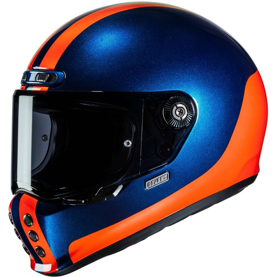 HJC V10 CORE MC27 Integralhelm für Motorräder, Blau/Orange