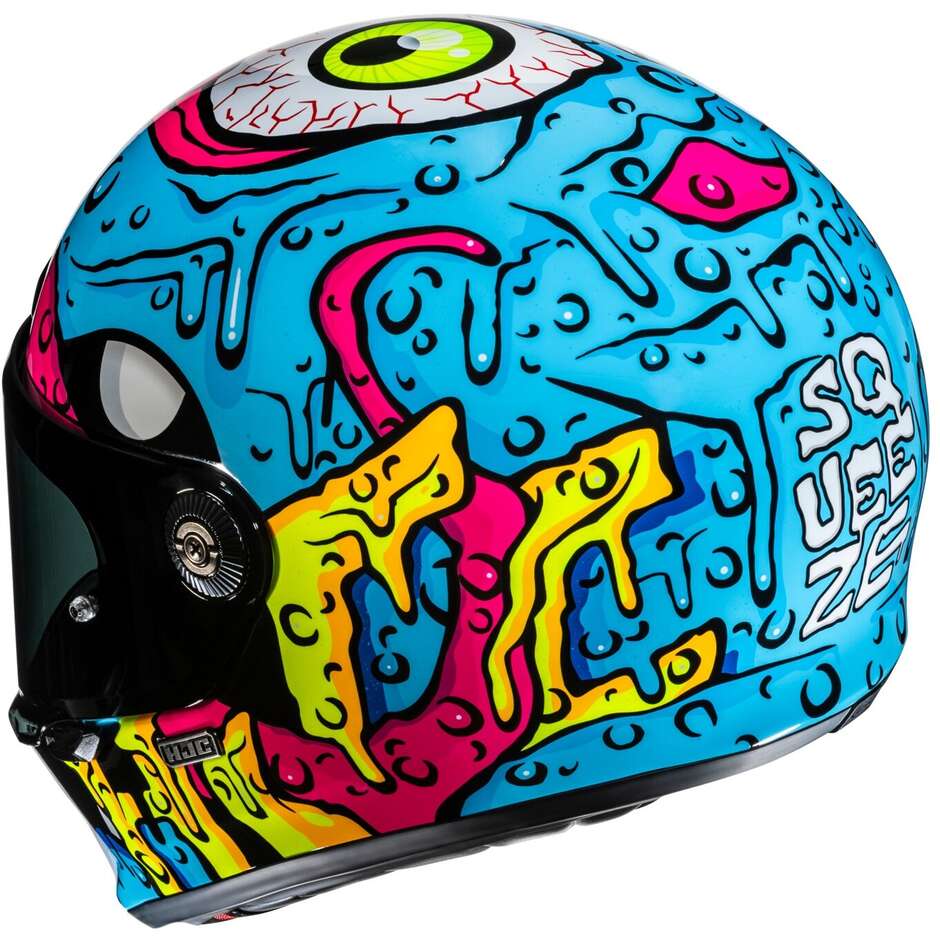 HJC V10 SQUEEZE MC28 Integralhelm für Motorradfahrer
