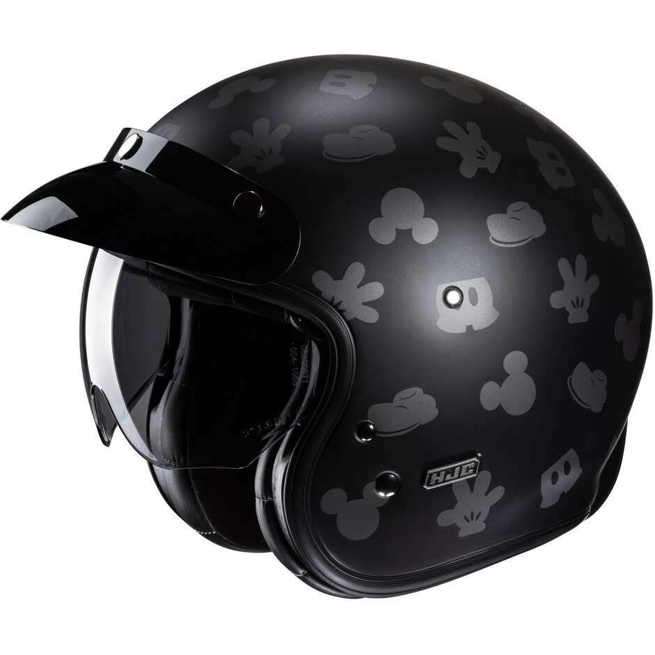 Hjc V31 DISNEY MICKEY MC5SF Matt Black Motorcycle Jet Helmet