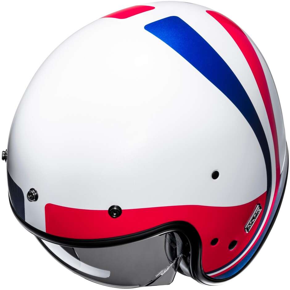 Hjc V31 EMGO MC21 Jet Motorcycle Helmet White Blue Red