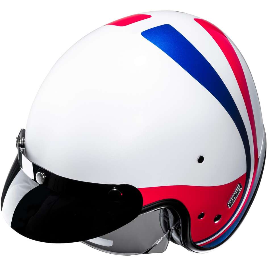Hjc V31 EMGO MC21 Jet Motorcycle Helmet White Blue Red