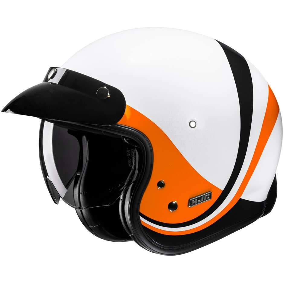 Hjc V31 EMGO MC7 Weiß Orange Motorrad Jethelm