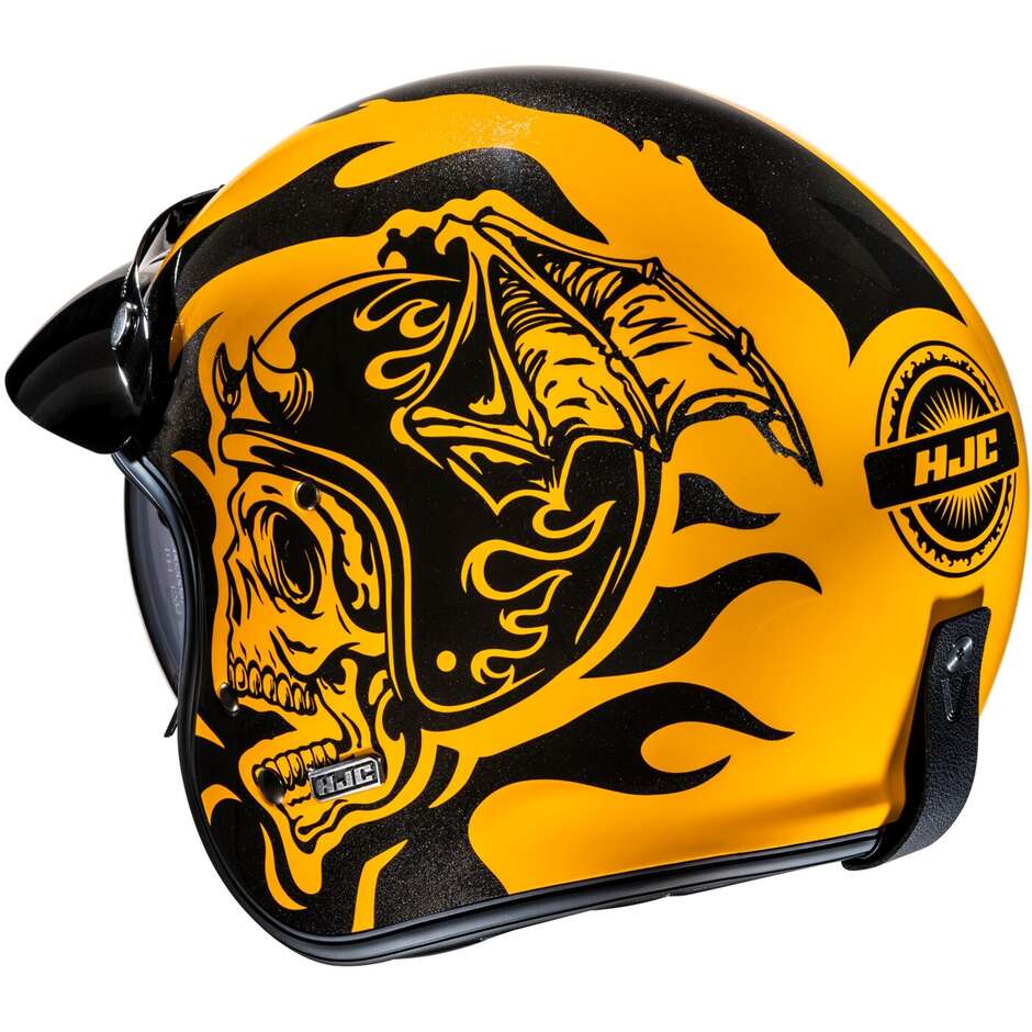 Hjc V31 FLAME MC3 Custom Jet Motorcycle Helmet