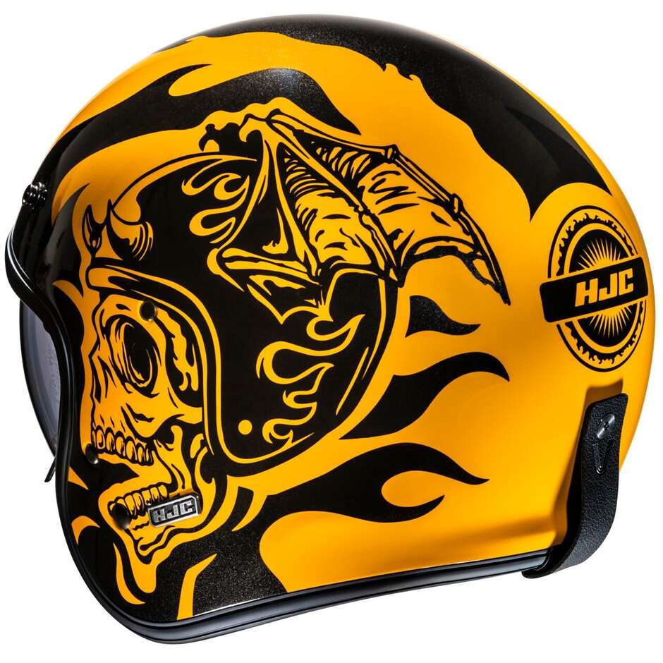 Hjc V31 FLAME MC3 Custom Jet Motorcycle Helmet