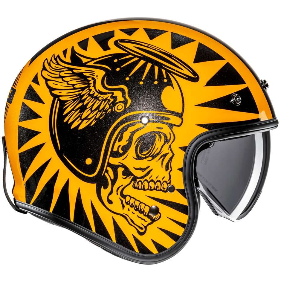 Hjc V31 FLAME MC3 Custom Jet Motorcycle Helmet