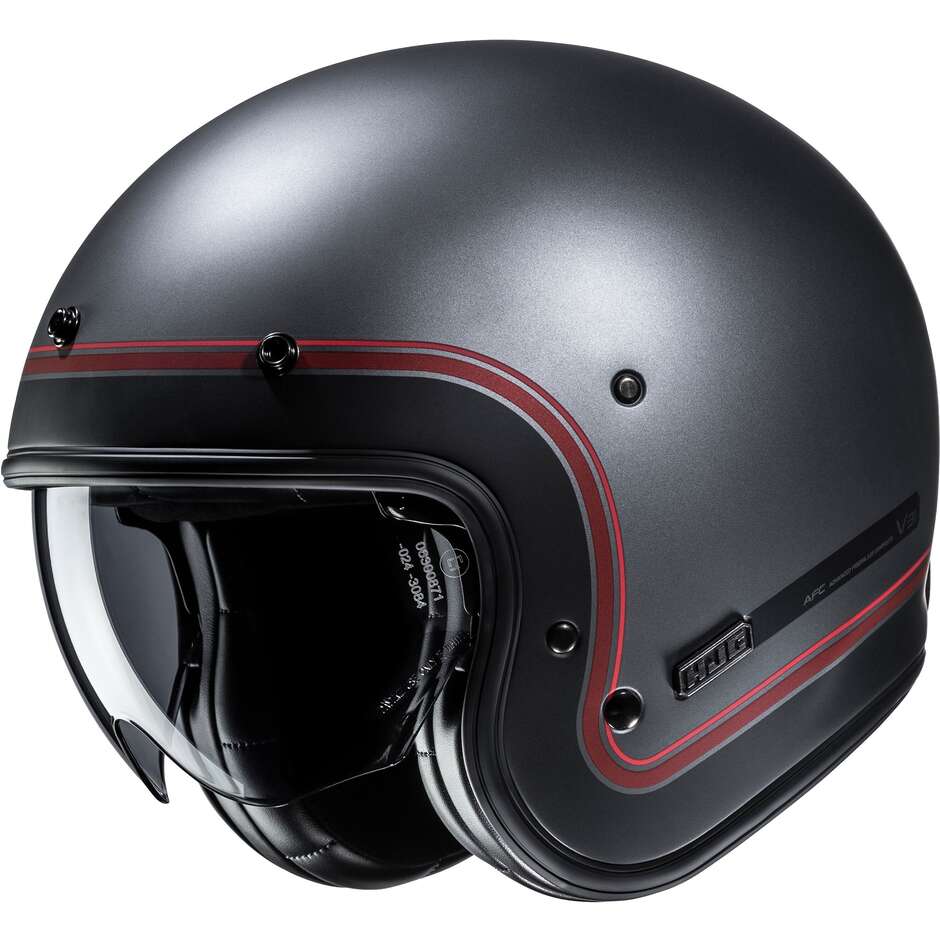 Hjc V31 NOVA MC1SF Mattroter Custom-Jet-Motorradhelm