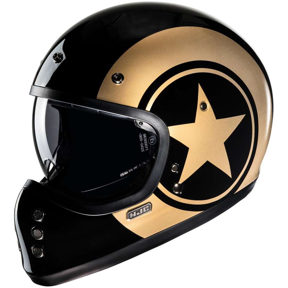 Hjc V60 NYX MC9 Full Face Motorcycle Helmet Black Gold