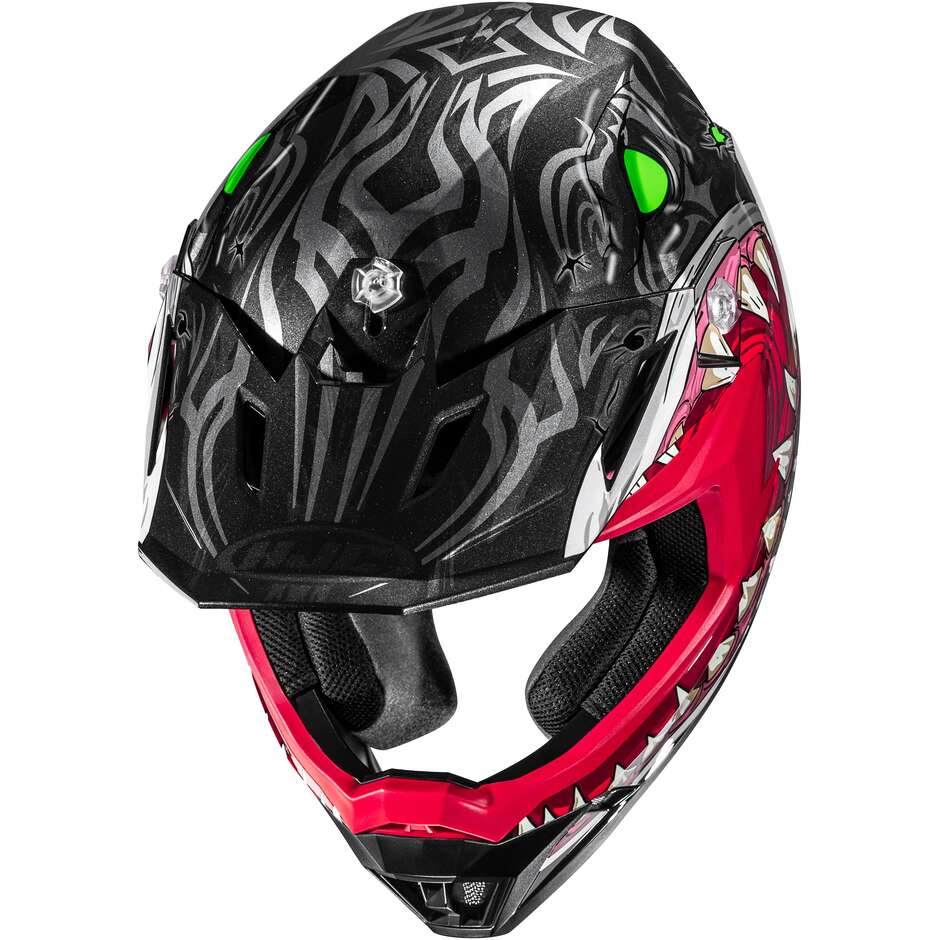 Hjc Y50 MEGADON MC5 Kinder Moto Cross Helm Schwarz