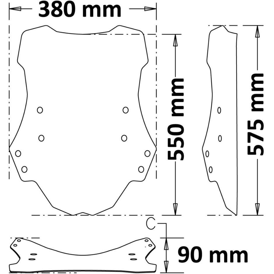 Hochtransparente Isotta-Windschutzscheibe für Benelli TRK 502