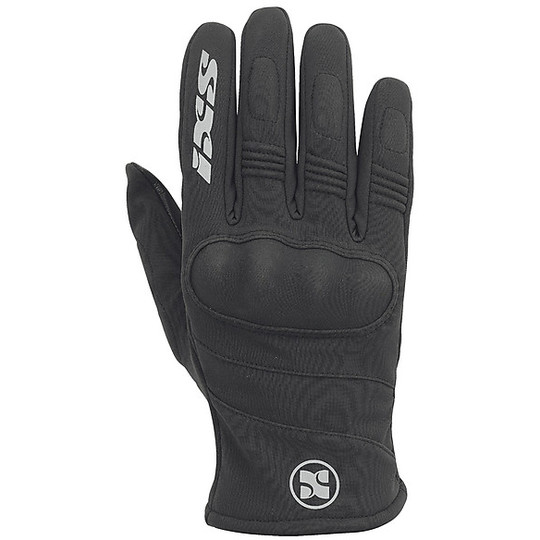 Homologated Touring Leather and Fabric Touring Gloves by Ixs Black