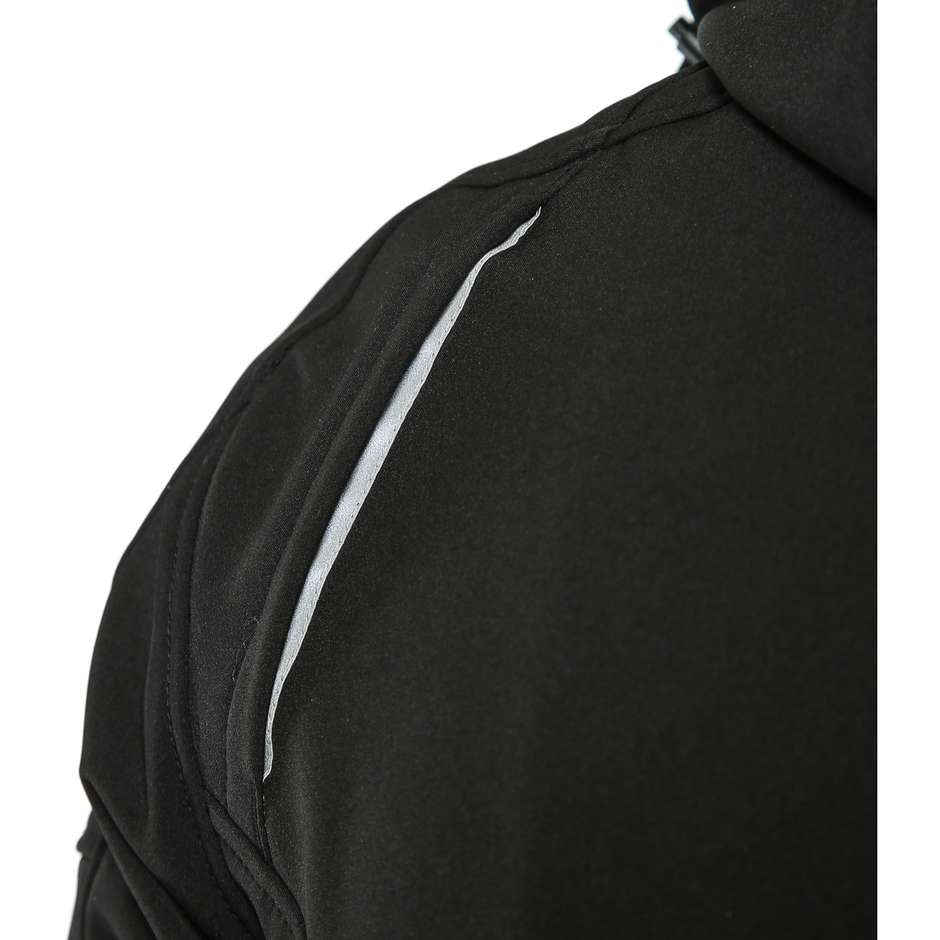 Hooded Motorcycle Jacket in Black Dainese IGNITE TEX Fabric