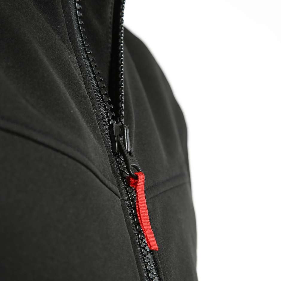 Hooded Motorcycle Jacket in Dainese IGNITE TEX Black Anthracite Fabric