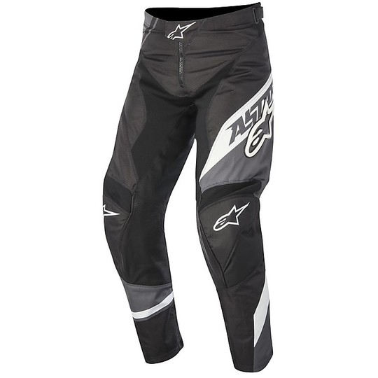 Hosen Moto Cross Enduro Alpinestars Racer Pants Supermatic 2016 Schwarz Weiß Grau