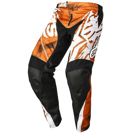 Hosen Moto Cross Enduro Racer Pants Alpinestars 2014 Orange Schwarz