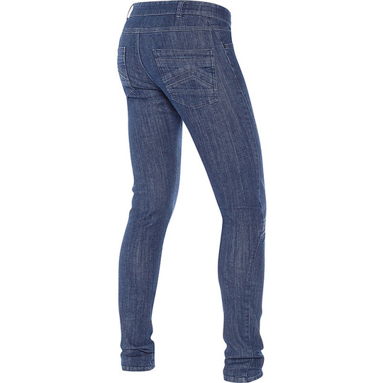 Hosen Moto Jeans Lady Dainese Jessville dünne Denim Blue