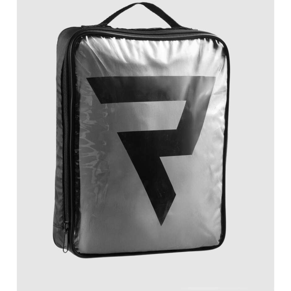 Housse de moto Rebelhorn SHELTER avec emplacement pour top case, noir et argent.