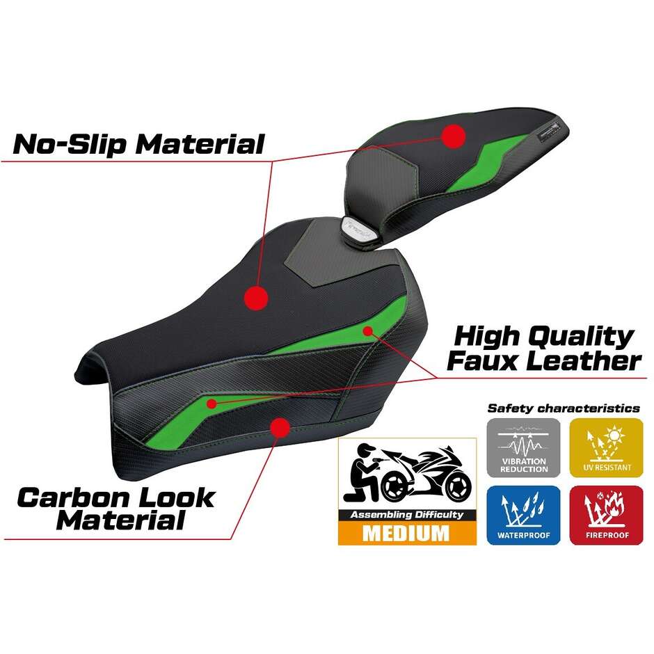 Housse de selle TPZ Italia spécifique au modèle Kawasaki Z 900 2025 Uchiko