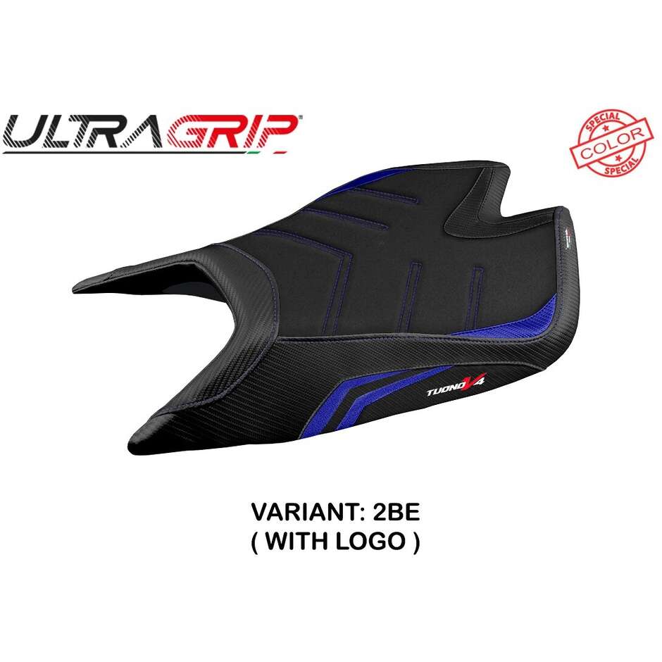 Housse de selle TPZ Italia spécifique pour Aprilia Tuono V4 Factory (modèles 2021-2025), coloris spécial Nashua Ultragrip