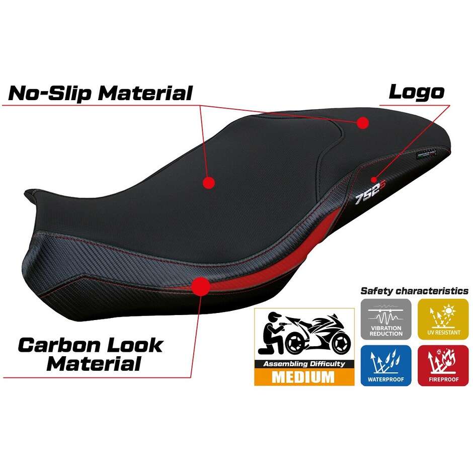Housse de selle TPZ Italia spécifique pour Benelli 752 S modèle Lima 2019-2025