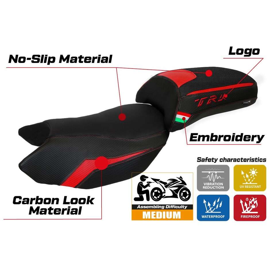 Housse de selle TPZ Italia spécifique pour Benelli TRK 502 modèle Mérida 2017-2025
