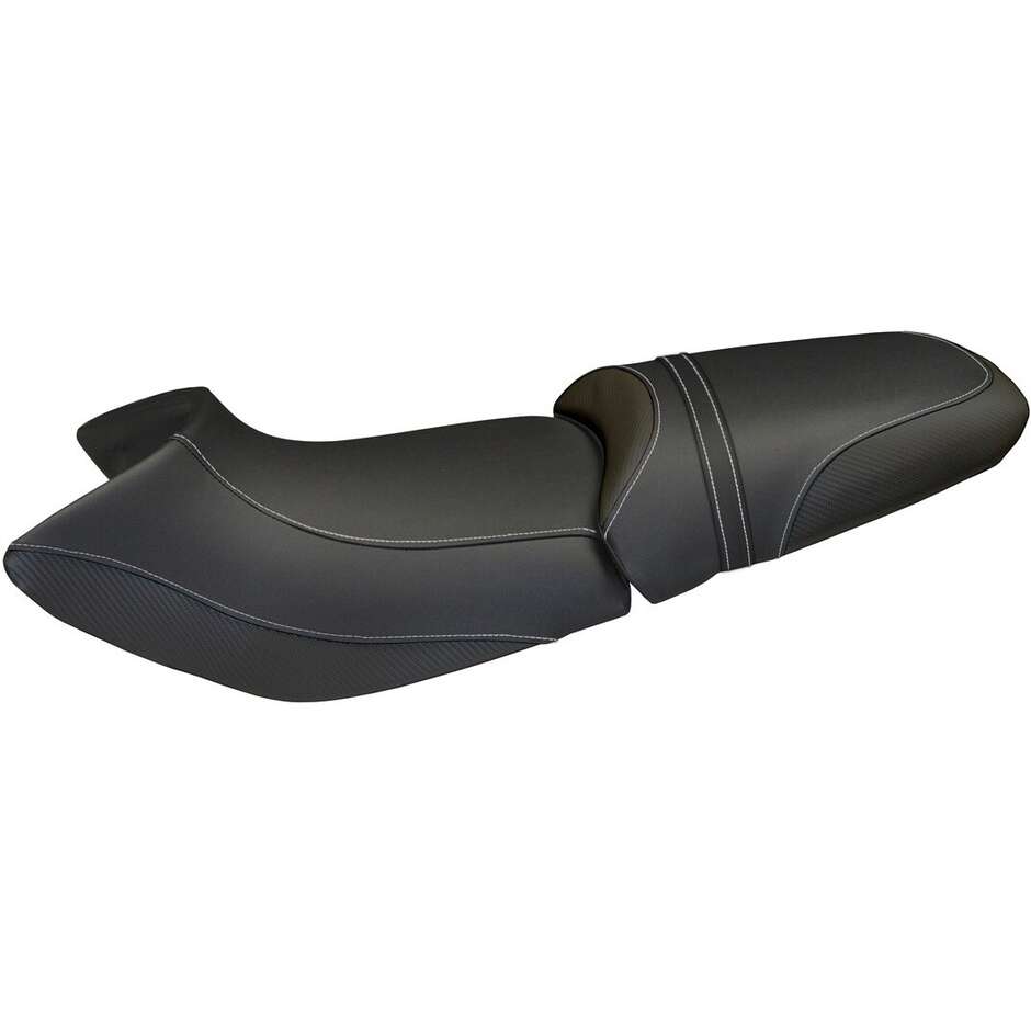 Housse de selle TPZ Italia spécifique pour BMW R 1150 R (modèles 2000-2007), coloris Massimo Carbon.