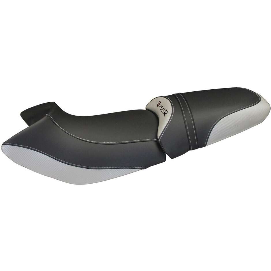 Housse de selle TPZ Italia spécifique pour BMW R 1150 R (modèles 2000-2007), coloris Massimo Carbon.