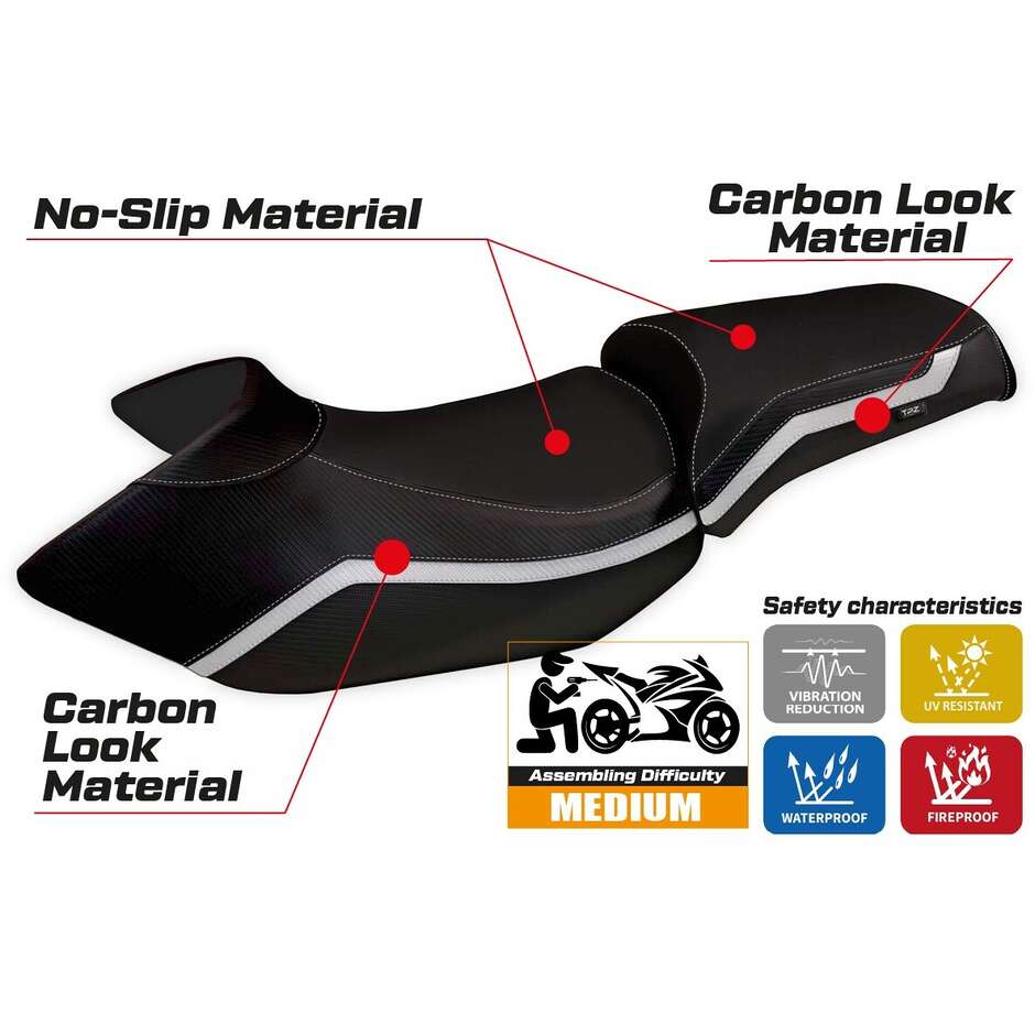 Housse de selle TPZ Italia spécifique pour BMW R 1200 GS (modèles 2005-2012) Lione 4