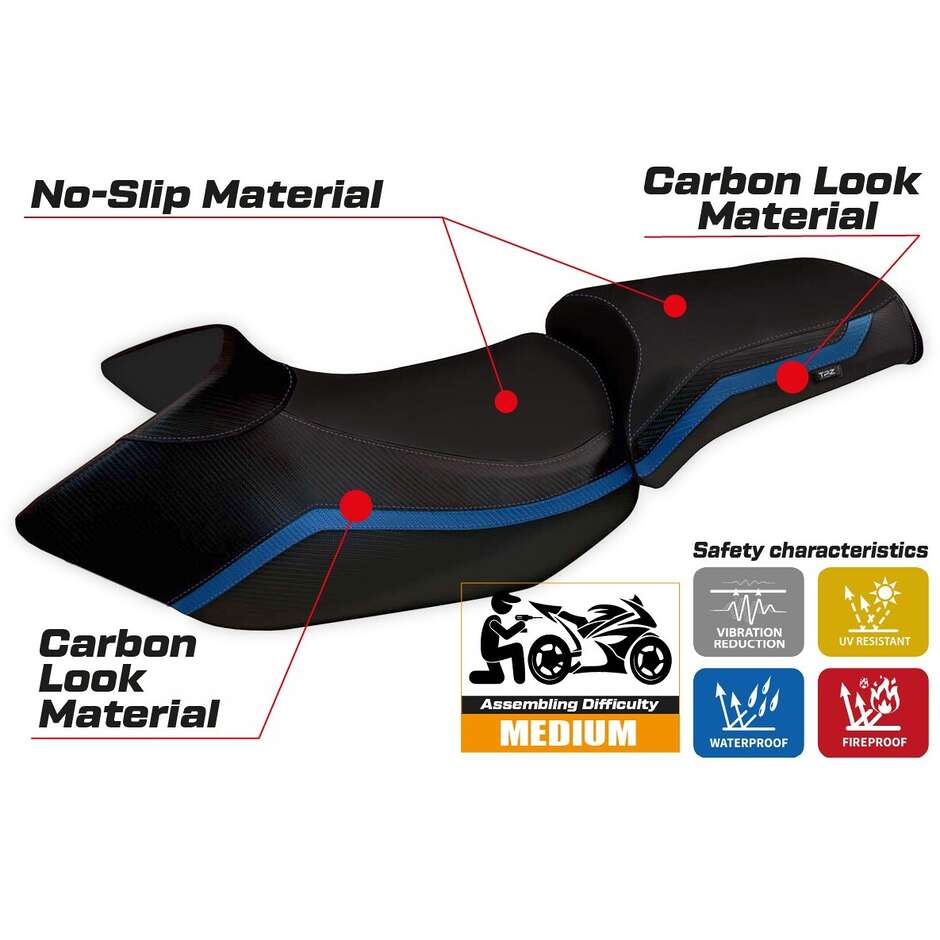 Housse de selle TPZ Italia spécifique pour BMW R 1200 GS (modèles 2005-2012) Lione 4
