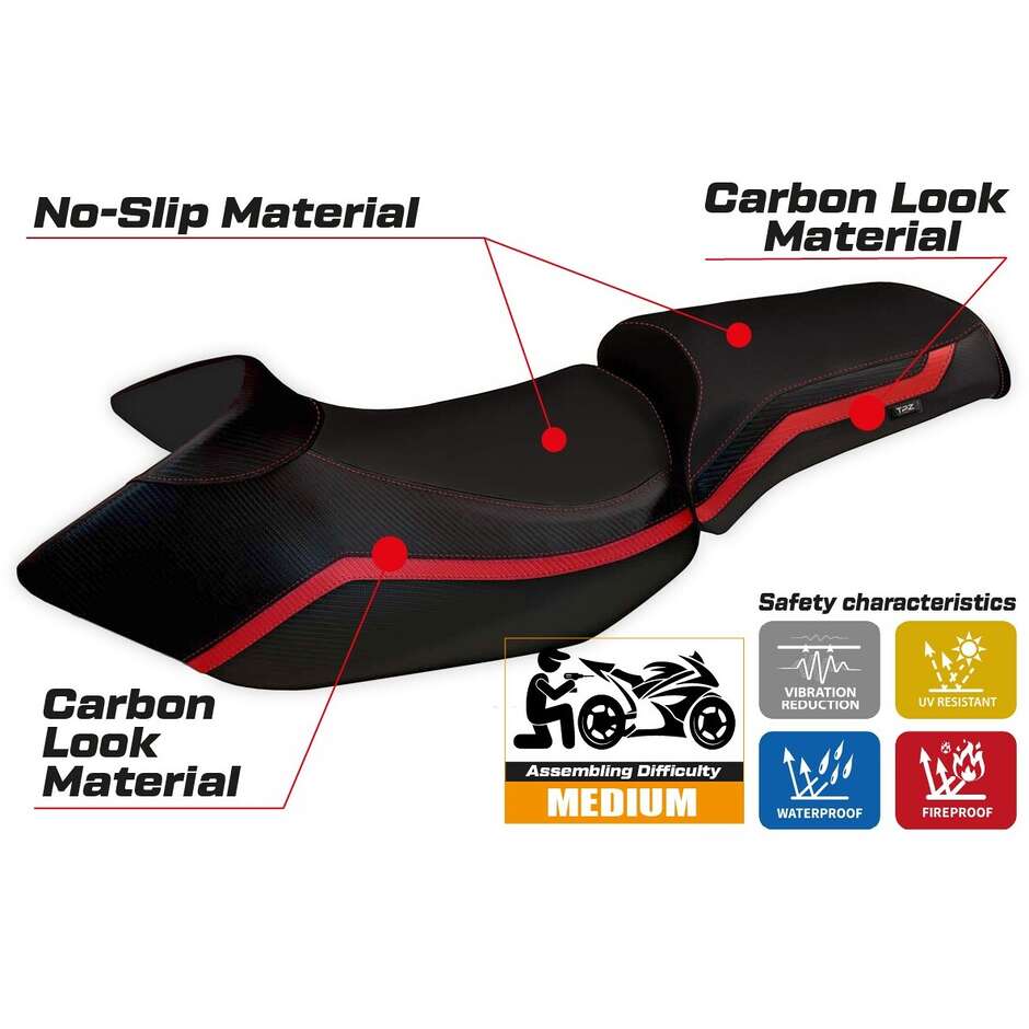 Housse de selle TPZ Italia spécifique pour BMW R 1200 GS (modèles 2005-2012) Lione 4