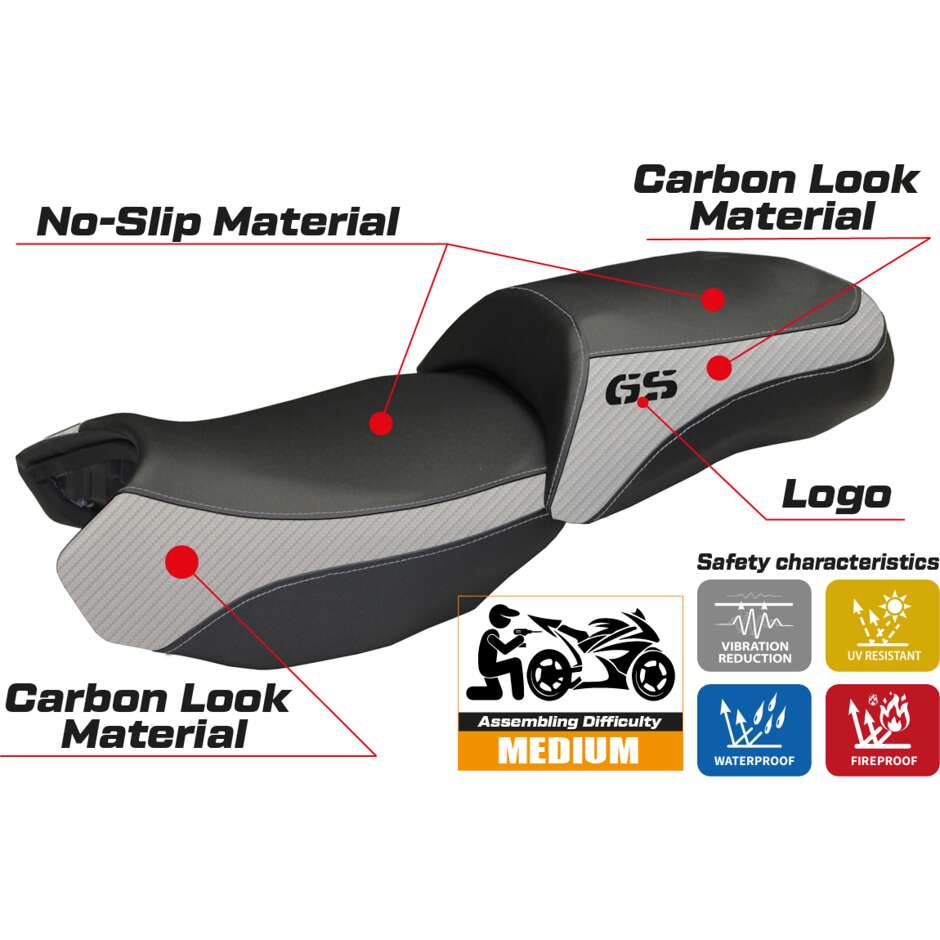 Housse de selle TPZ Italia spécifique pour BMW R 1200 GS (modèles 2013-2018) Ortigia 2