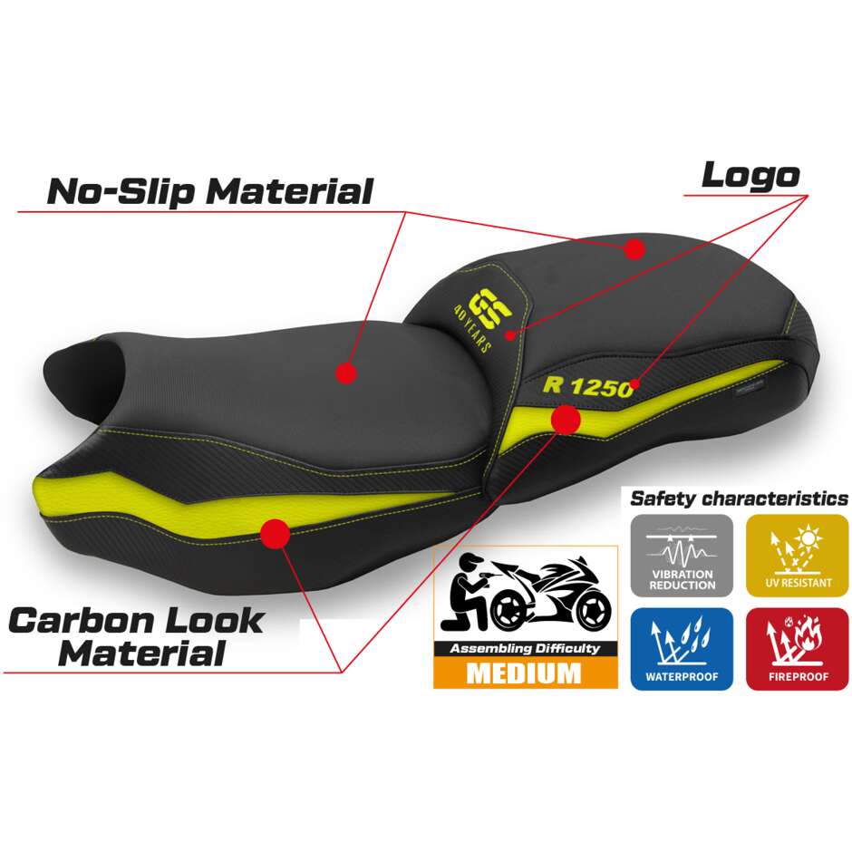 Housse de selle TPZ Italia spécifique pour BMW R 1250 GS 2019-2023, modèle Linxi