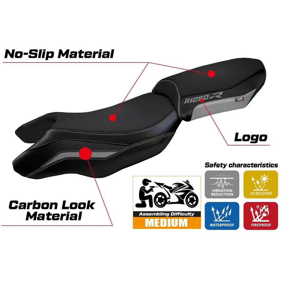 Housse de selle TPZ Italia spécifique pour BMW R 1250 R 2019-2025 modèle Puma
