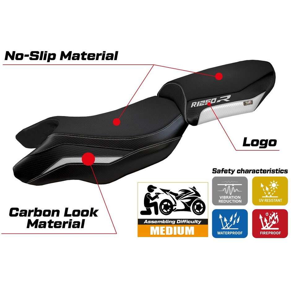 Housse de selle TPZ Italia spécifique pour BMW R 1250 R 2019-2025 modèle Puma