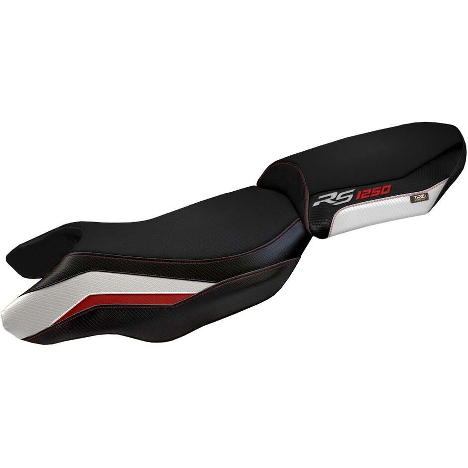 Housse de selle TPZ Italia spécifique pour BMW R 1250 RS (modèles 2020-2024), blanche