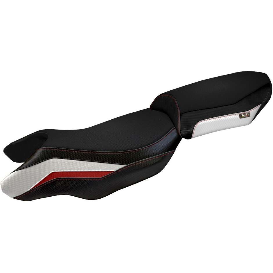 Housse de selle TPZ Italia spécifique pour BMW R 1250 RS (modèles 2020-2024), blanche