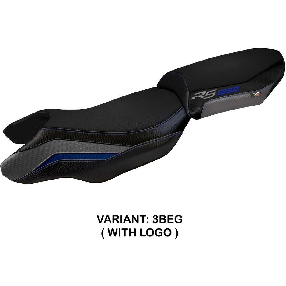 Housse de selle TPZ Italia spécifique pour BMW R 1250 RS (modèles 2020-2024), blanche