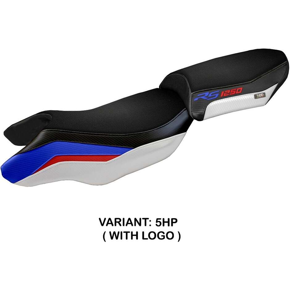 Housse de selle TPZ Italia spécifique pour BMW R 1250 RS (modèles 2020-2024), blanche