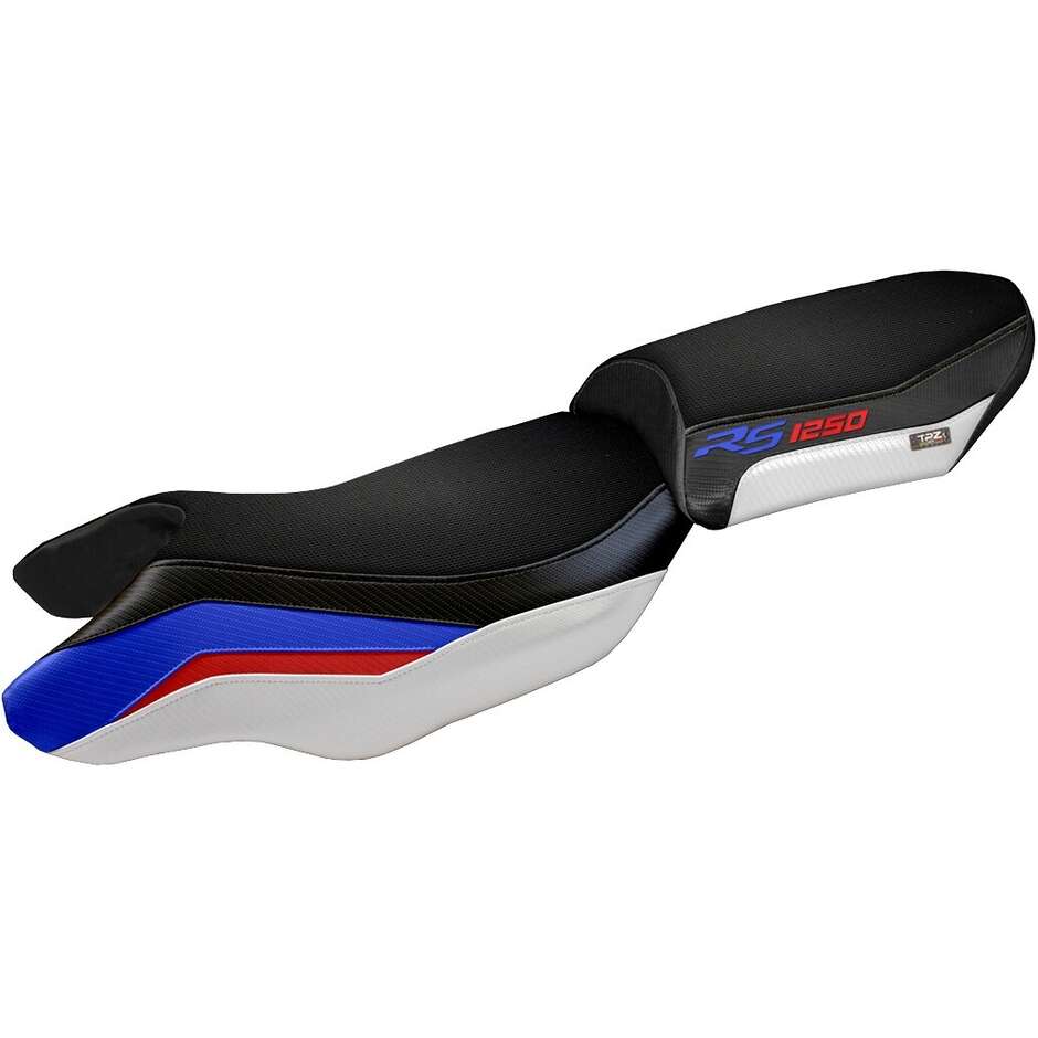Housse de selle TPZ Italia spécifique pour BMW R 1250 RS (modèles 2020-2024), blanche