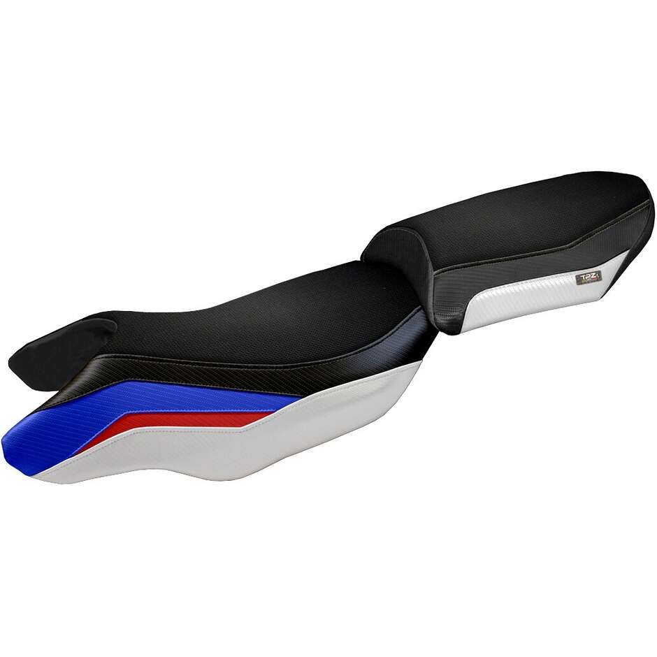 Housse de selle TPZ Italia spécifique pour BMW R 1250 RS (modèles 2020-2024), blanche