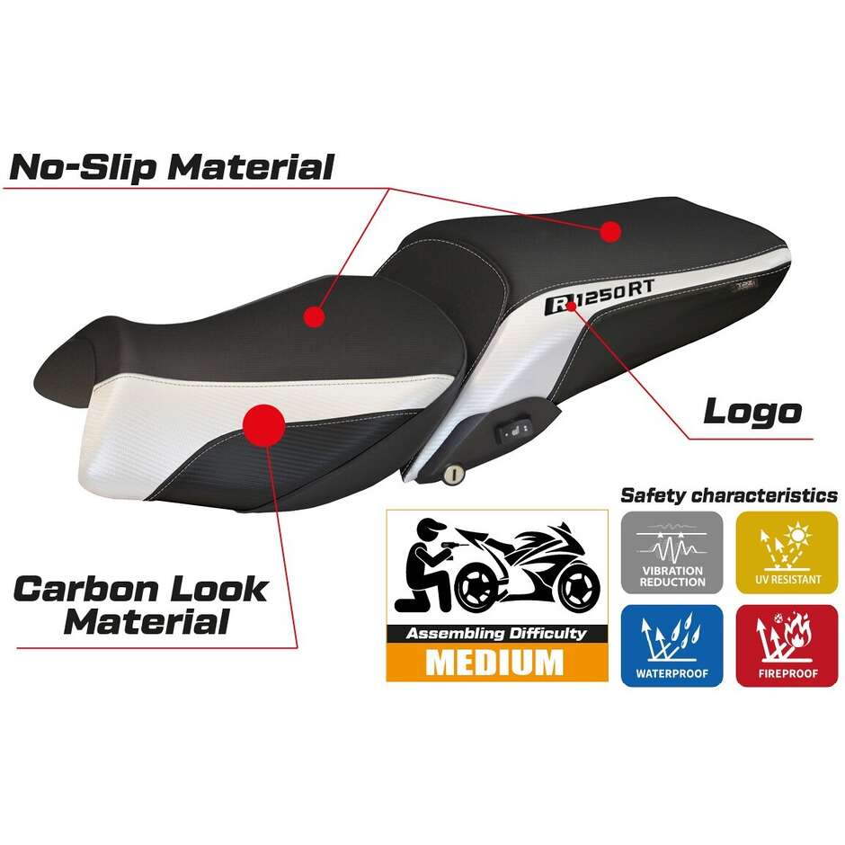 Housse de selle TPZ Italia spécifique pour BMW R 1250 RT (modèles 2019-2025) Alghero 1
