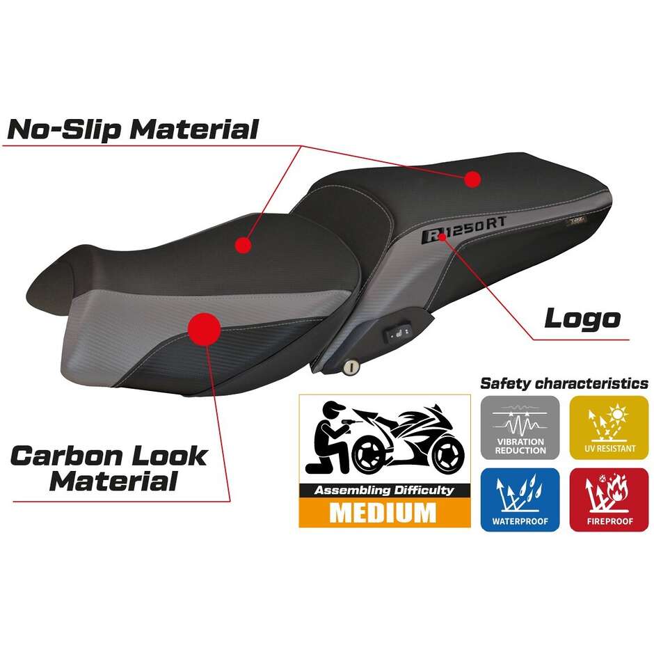Housse de selle TPZ Italia spécifique pour BMW R 1250 RT (modèles 2019-2025) Alghero 1