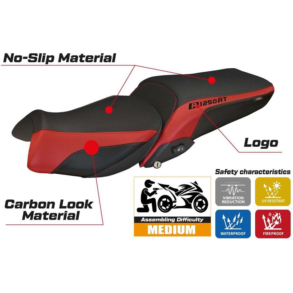 Housse de selle TPZ Italia spécifique pour BMW R 1250 RT (modèles 2019-2025) Alghero 1