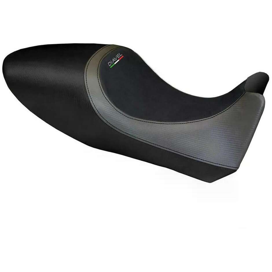 Housse de selle TPZ Italia spécifique pour Ducati Diavel modèles 2011-2013, coloris Arezzo Carbon.