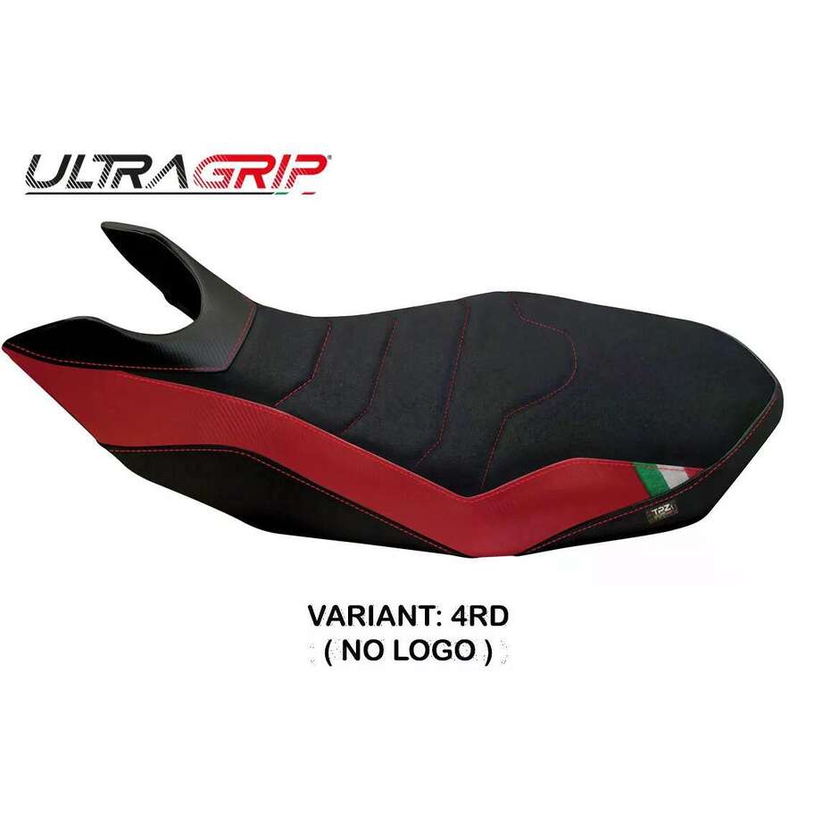 Housse de selle TPZ Italia spécifique pour Ducati Hypermotard 796 / 1100 / 1100 EVO (modèles 2007-2012), Ribe 2 Ultragrip